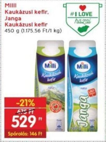 Interspar Milli Kaukázusi kefir. Janga Kaukázusi kefir 450 g ajánlat