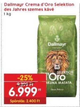 Interspar Dallmayr Crema d'Oro Selektion des Jahres szemes kávé 1 kg ajánlat