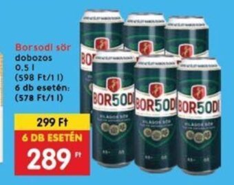 Interspar Borsodi sör 0,5 l ajánlat