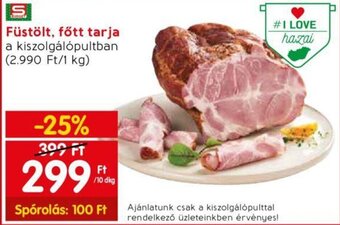 Spar Füstölt, főtt tarja 10 dkg ajánlat