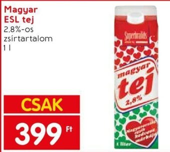 Spar Magyar ESL tej 1 l ajánlat