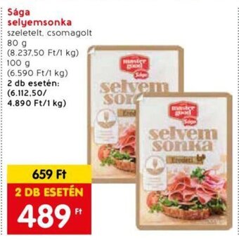 Spar Sága selyemsonka 80 / 100 g ajánlat