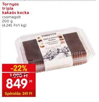 Spar Tornyos tripla kakaós kocka 200 g ajánlat