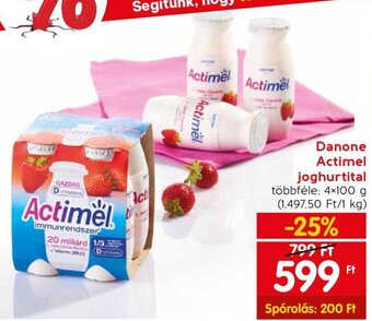 Spar Danone Actimel joghurtital 4 x 100 g ajánlat