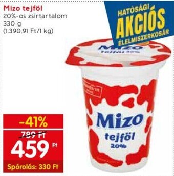 Spar Mizo tejföl 330 g ajánlat