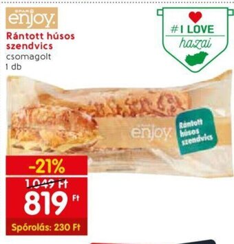 Spar Rántott húsos szendvics 1 db ajánlat