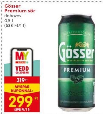 Spar Gösser Premium sör 0,5 l ajánlat