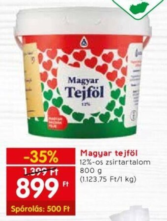 Spar Magyar tejföl 800 g ajánlat