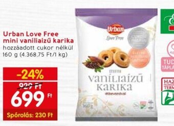 Spar Urban Love Free mini vaníliaízű karika 160 g ajánlat