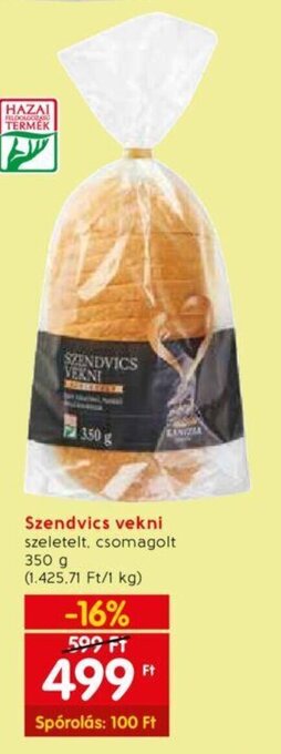 Spar Szendvics vekni 350 g ajánlat