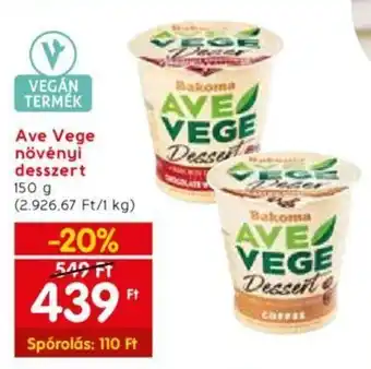 Spar Ave Vege növényi desszert 150 g ajánlat