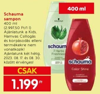 Spar Schauma sampon 400 ml ajánlat