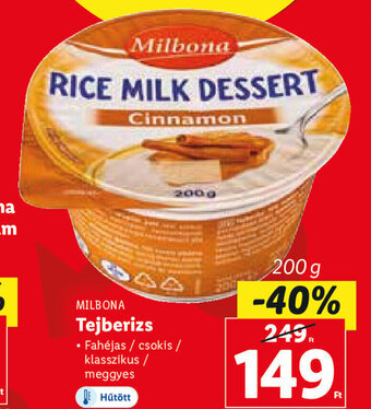 Lidl MILBONA Tejberizs 200 g ajánlat