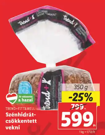 Lidl TREND+FITT&WELL Szénhidrát-csökkentett vekni 350 g ajánlat