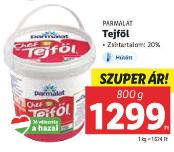 Lidl PARMALAT Tejföl 800 g ajánlat