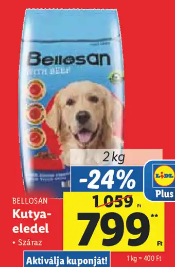 Lidl BELLOSAN Kutya-eledel 2 kg ajánlat
