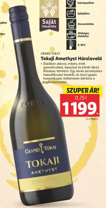 Lidl GRAND TOKAJ Tokaji Amethyst Hárslevelű 0,75 l ajánlat