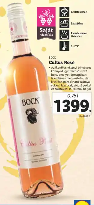 Lidl BOCK Cultus Rosé 0,75 l ajánlat