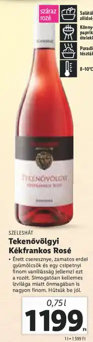 Lidl SZELESHÁT Tekenővölgyi Kékfrankos Rosé 0,75 l ajánlat