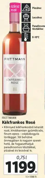 Lidl FRITTMANN Kékfrankos Rosé 0,75 l ajánlat