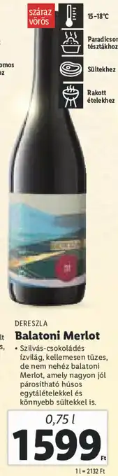 Lidl DERESZLA Balatoni Merlot 0,75 l ajánlat