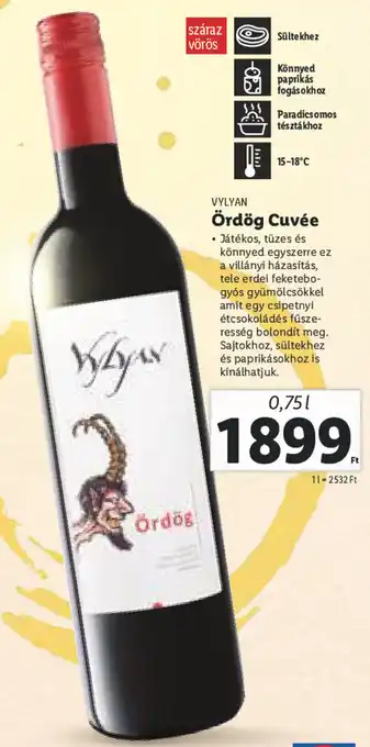 Lidl VYLYAN Ördög Cuvée 0,75 l ajánlat