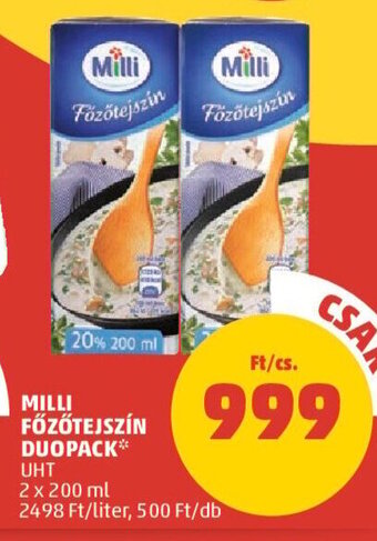 PENNY MILLI FŐZŐTEJSZÍN DUOPACK 2 x 200 ml ajánlat