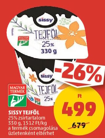 PENNY SISSY TEJFÖL 330 g ajánlat
