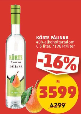 PENNY KÖRTE PÁLINKA 0,5 l ajánlat