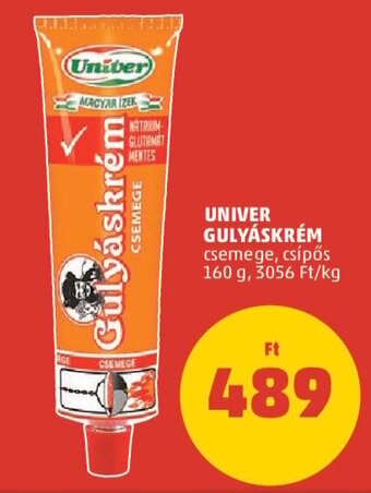PENNY UNIVER GULYÁSKRÉM 160 g ajánlat