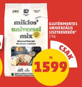 PENNY GLUTÉNMENTES UNIVERZÁLIS LISZTKEVERÉK 1 kg ajánlat