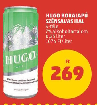 PENNY HUGO BORALAPÚ SZÉNSAVAS ITAL 0,25 l ajánlat