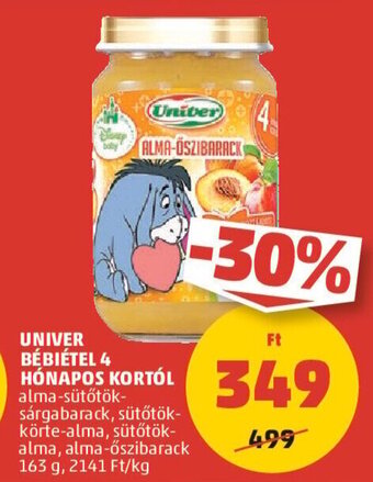 UNIVER BÉBIÉTEL 4 HÓNAPOS KORTÓL 163 g