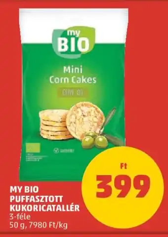 PENNY MY BIO PUFFASZTOTT KUKORICATALLÉR 50 g ajánlat