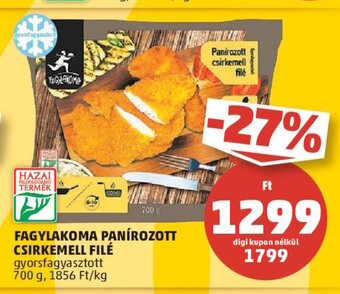 PENNY FAGYLAKOMA PANÍROZOTT CSIRKEMELL FILÉ 700 g ajánlat