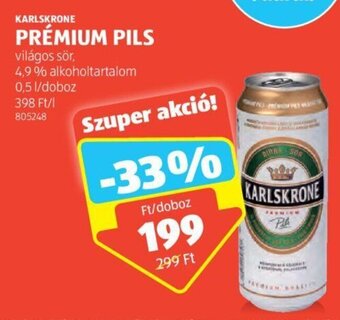 ALDI KARLSKRONE PRÉMIUM PILS 0,5 l ajánlat