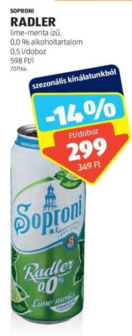 ALDI SOPRONI RADLER 0,5 l ajánlat