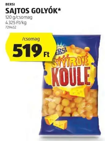 ALDI BERSI SAJTOS GOLYÓK 120 g ajánlat