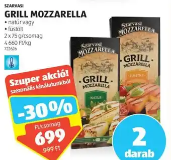 ALDI SZARVASI GRILL MOZZARELLA 2 x 75 g ajánlat