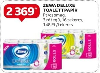 Auchan ZEWA DELUXE TOALETTPAPÍR 16 tekercs ajánlat
