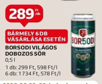 Auchan BORSODI VILÁGOS DOBOZOS SÖR 0,5 l ajánlat