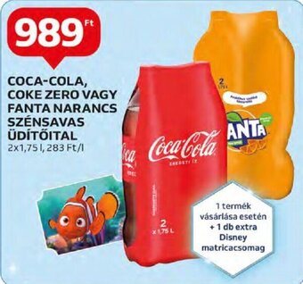 Auchan COCA-COLA, COKE ZERO stb. 2 x 1,75 l ajánlat