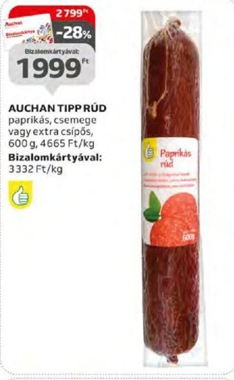 Auchan AUCHAN TIPP RÚD 600 g ajánlat