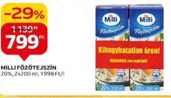 Auchan MILLI FŐZŐTEJSZÍN 2 x 200 ml ajánlat