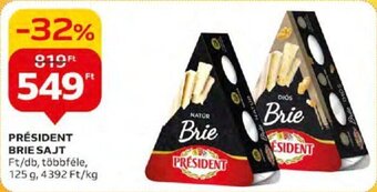 Auchan PRÉSIDENT BRIE SAJT 125 g ajánlat