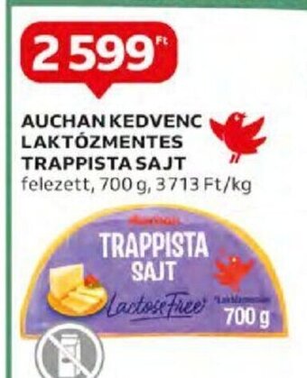 Auchan AUCHAN KEDVENC LAKTÓZMENTES TRAPPISTA SAJT 700 g ajánlat