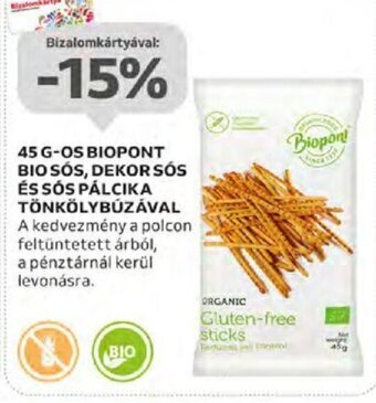 Auchan 45 G-OS BIOPONT BIO SÓS, DEKOR SÓS stb. ajánlat