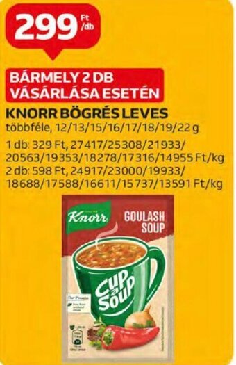 Auchan KNORR BÖGRÉS LEVES 12 - 22 g ajánlat