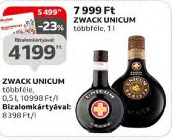 Auchan ZWACK UNICUM 0,5 l ajánlat