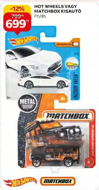 HOT WHEELS VAGY MATCHBOX KISAUTÓ 1 db